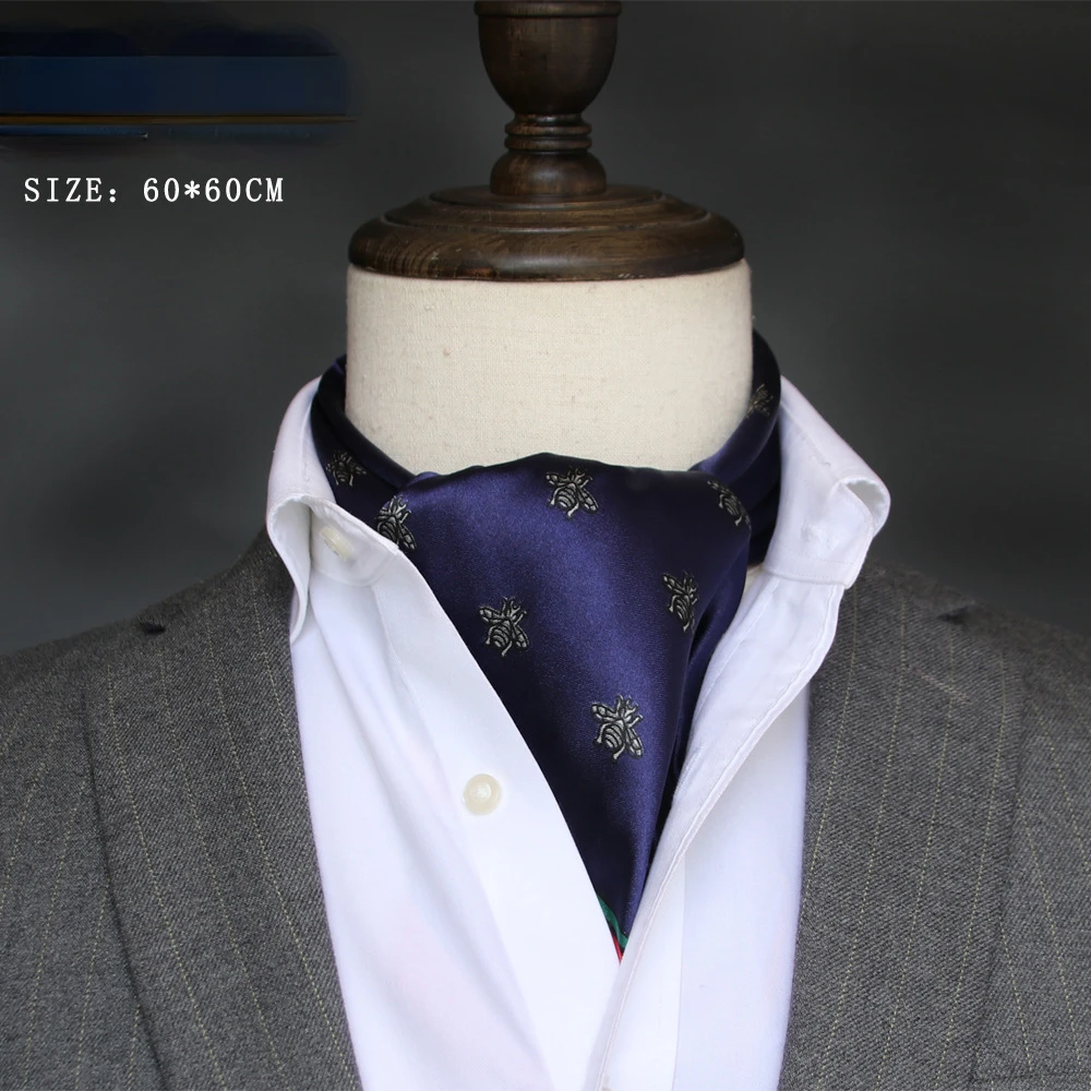 Scarf Silk Square - Мужской шелковый шарф в британском стиле,